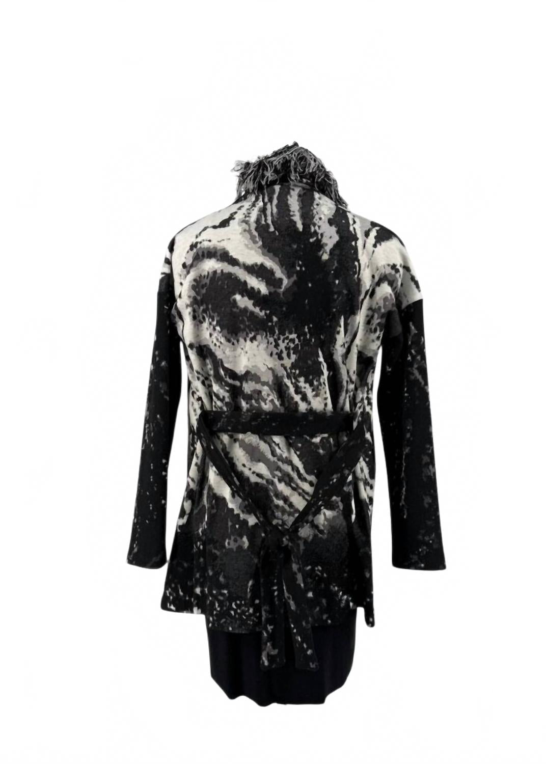 Tassel Trim Cardigan In Black