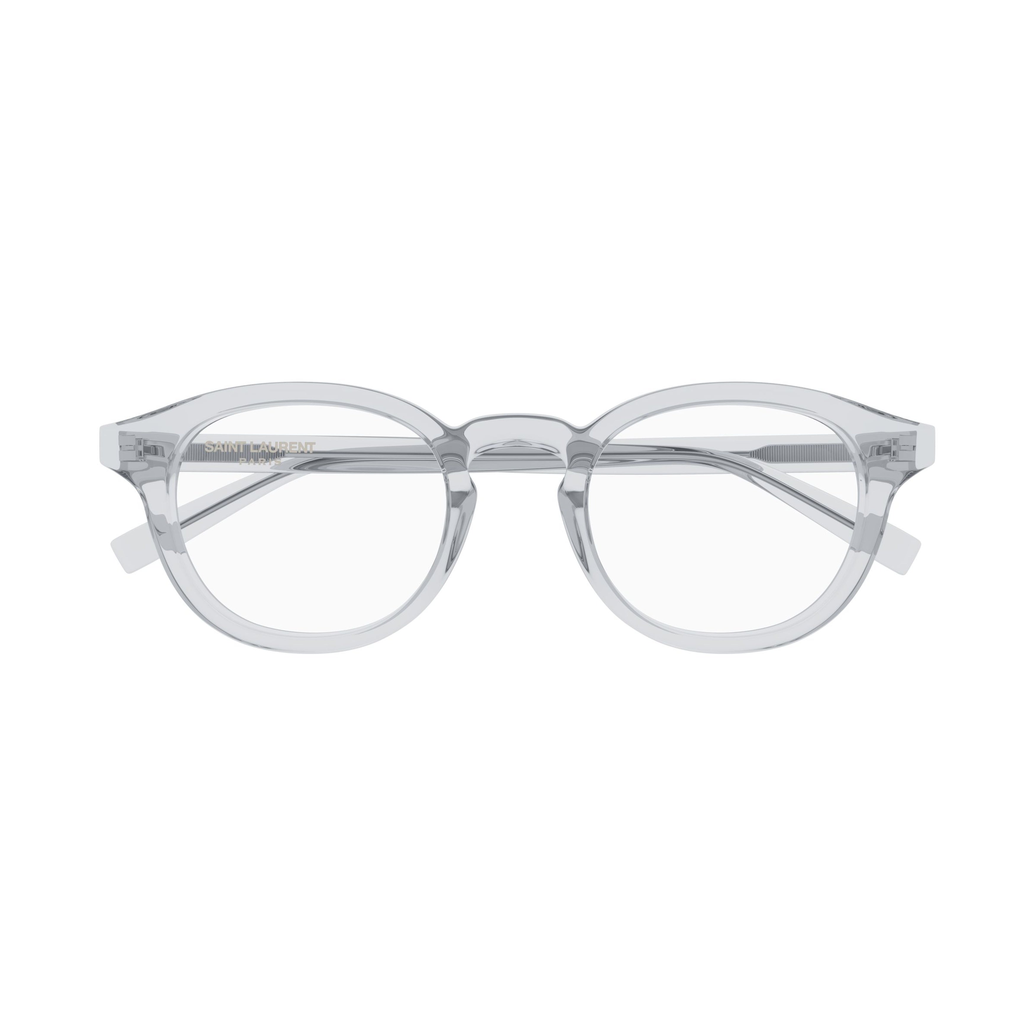 Translucent Frame Round Square Eyeglasses With Slim Temples
