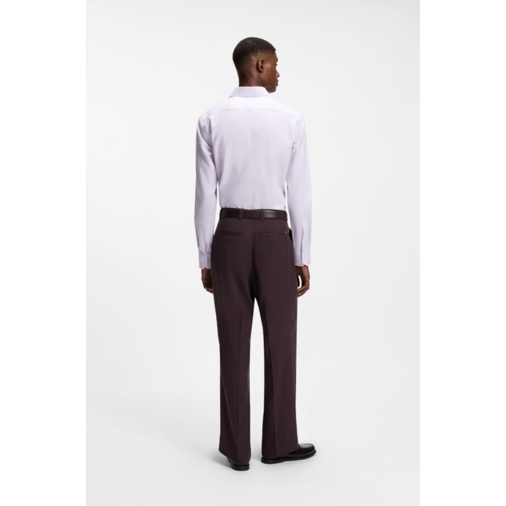 Slim-fit shirt in a structured cotton blend