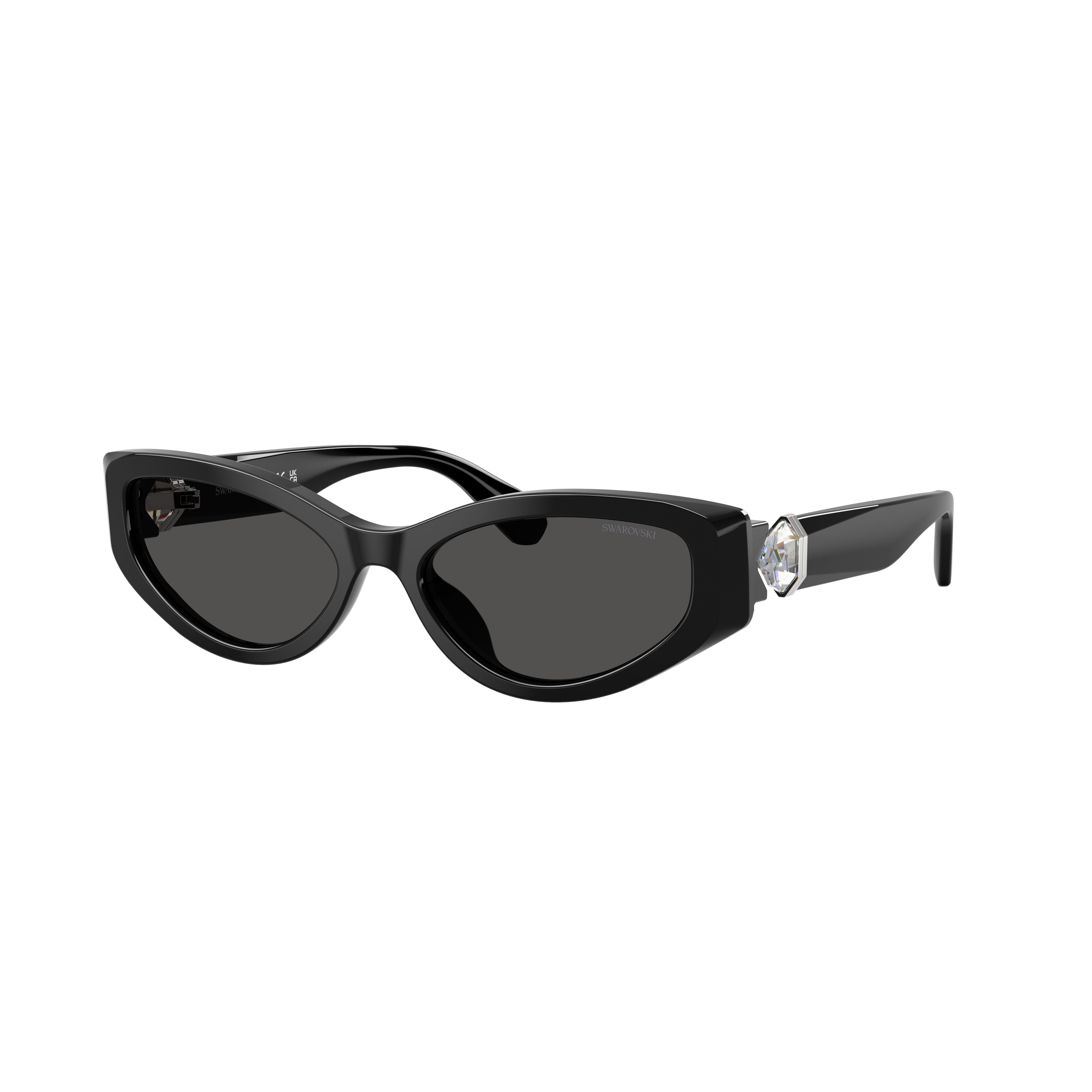 0Sk6045U Cat-Eye Sunglasses with Glossy Black Acetate Frame