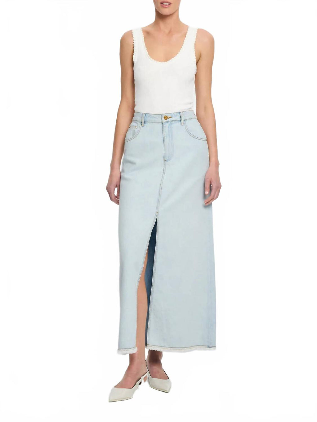 Zoya Skirt In Pale Indigo