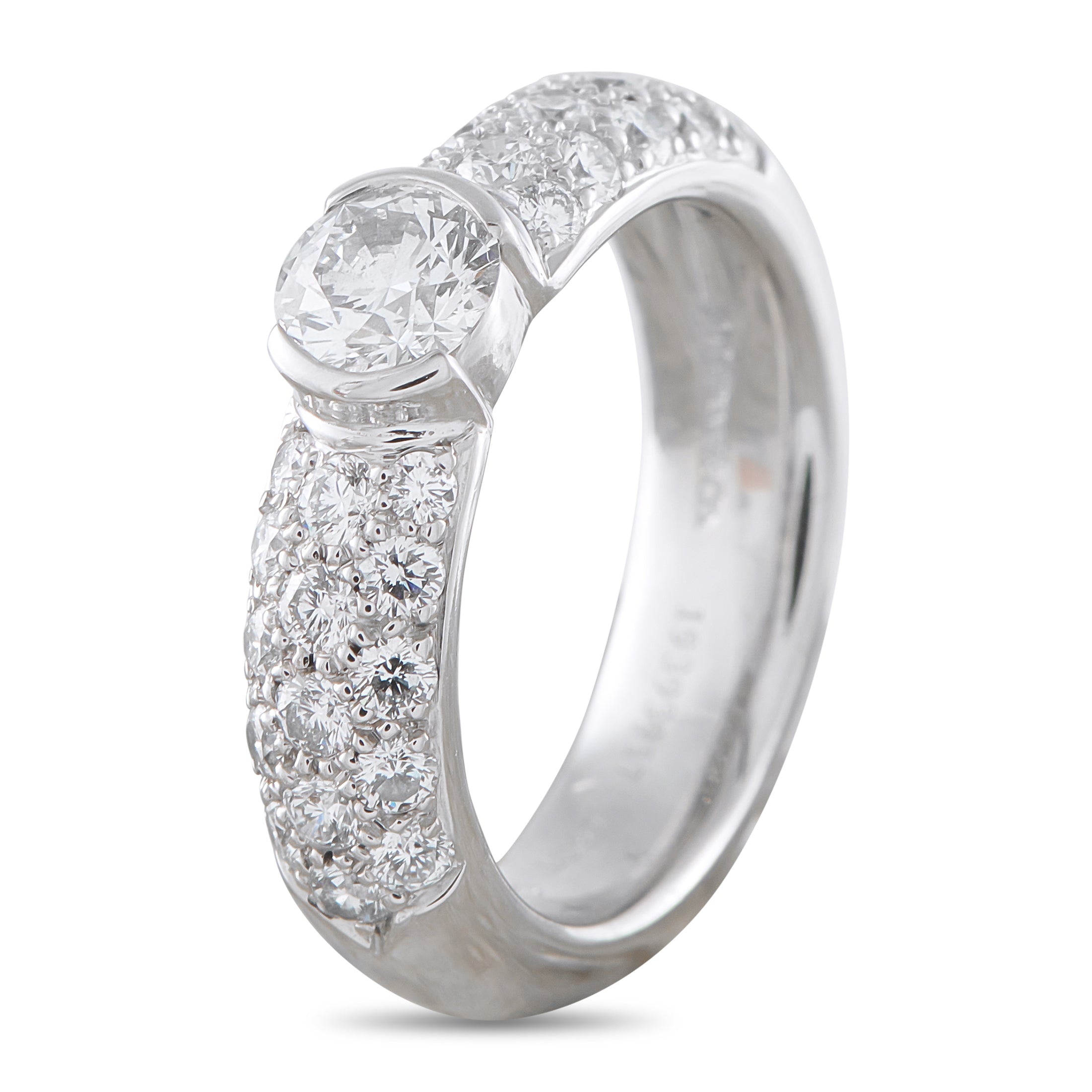 Tiffany & Co. Platinum 0.96ct Diamond Ring TI34-041326