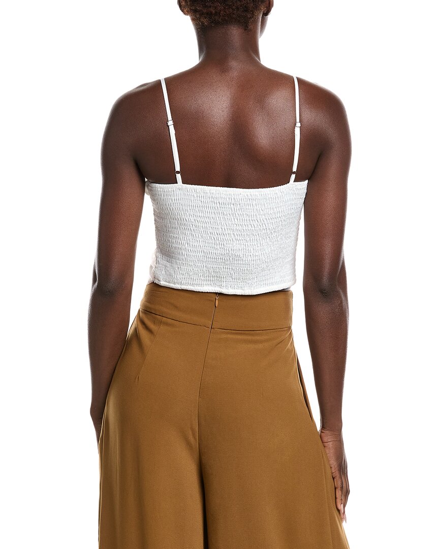 Gracia Ruffled Detail Mesh Fabric Top