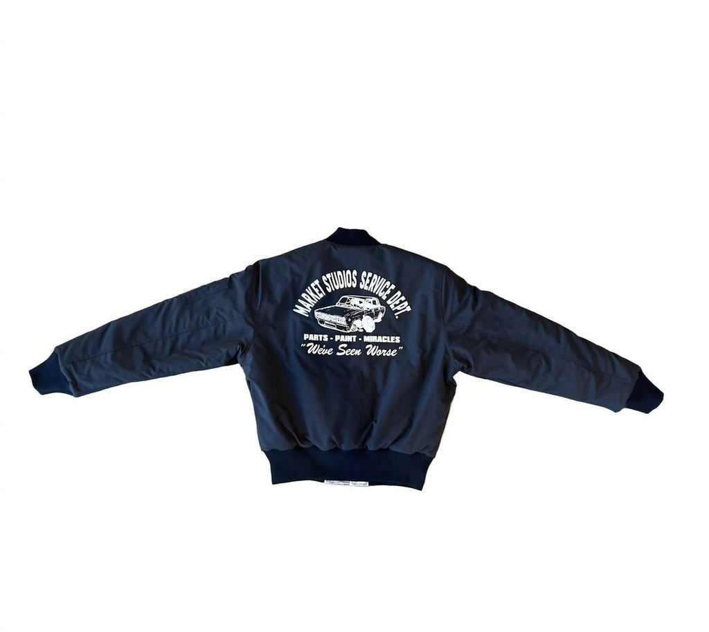 Men's Handyman Reversible Bomber Jacket In Pirate Black / Wood Camo