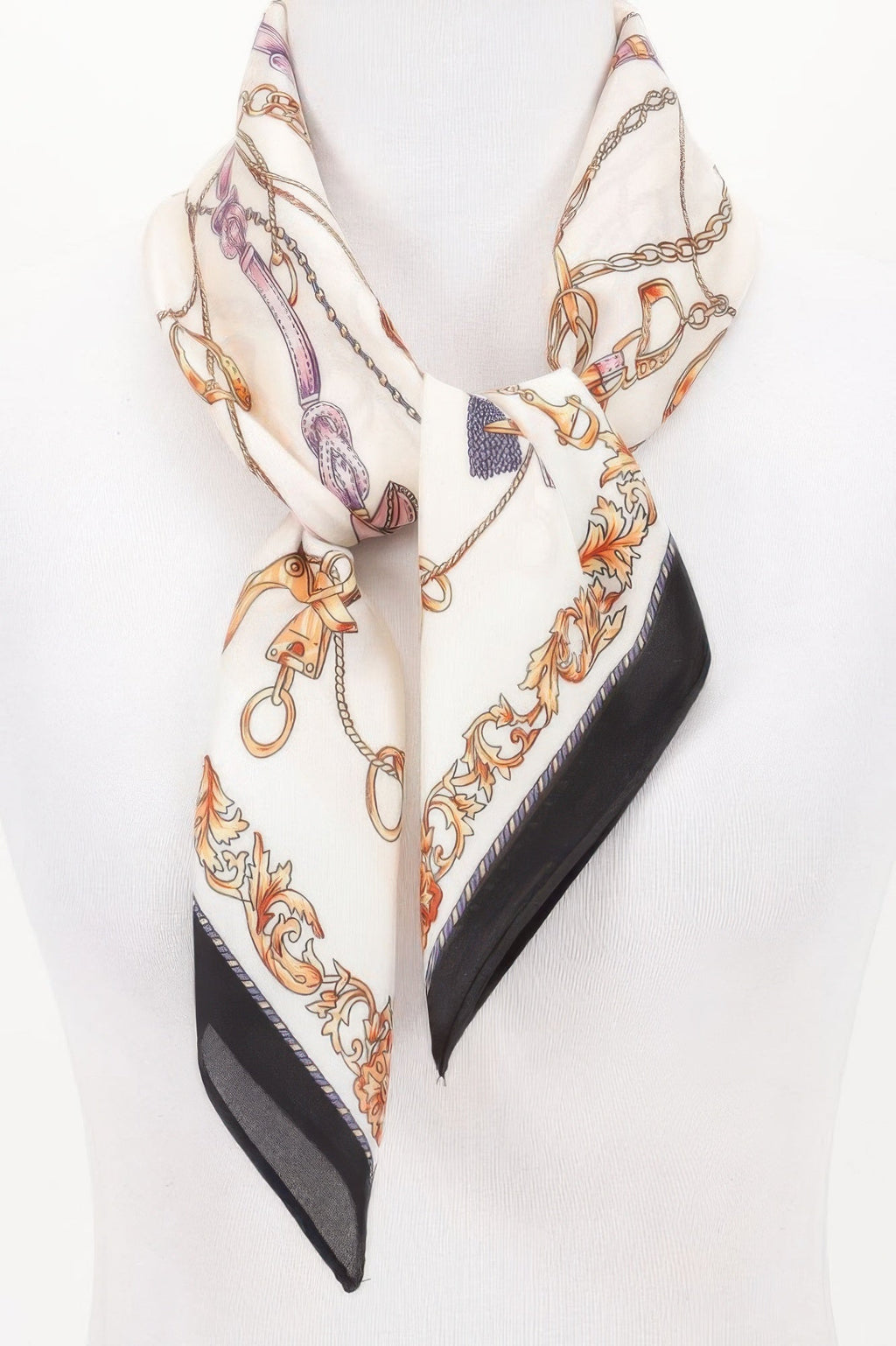 Artistic Multi Print Bandana with Refined Motifs