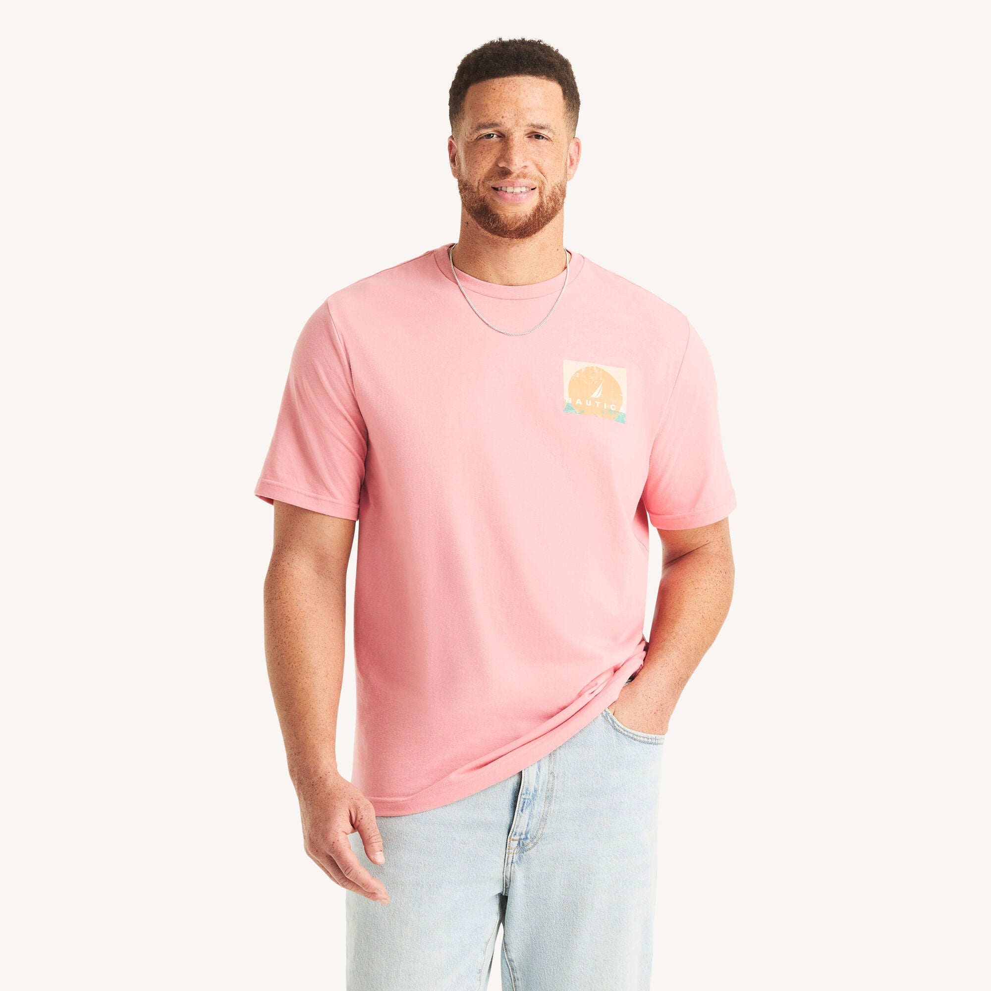 Nautica Big & Tall Land & Sea Graphic T-Shirt