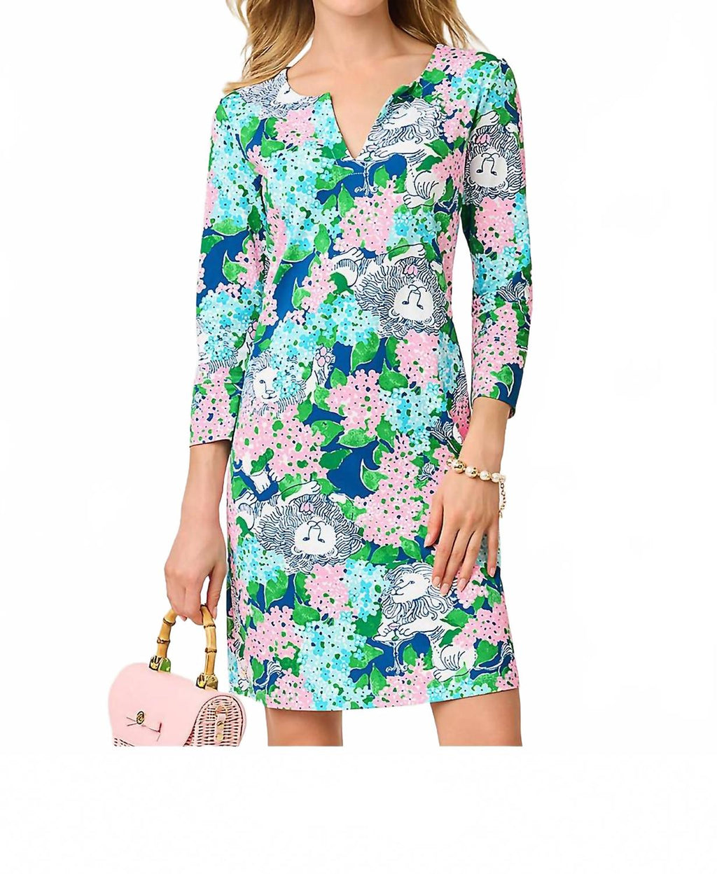 Nadine Chillylilly Dress In Starlight Navy/lydia The Lion