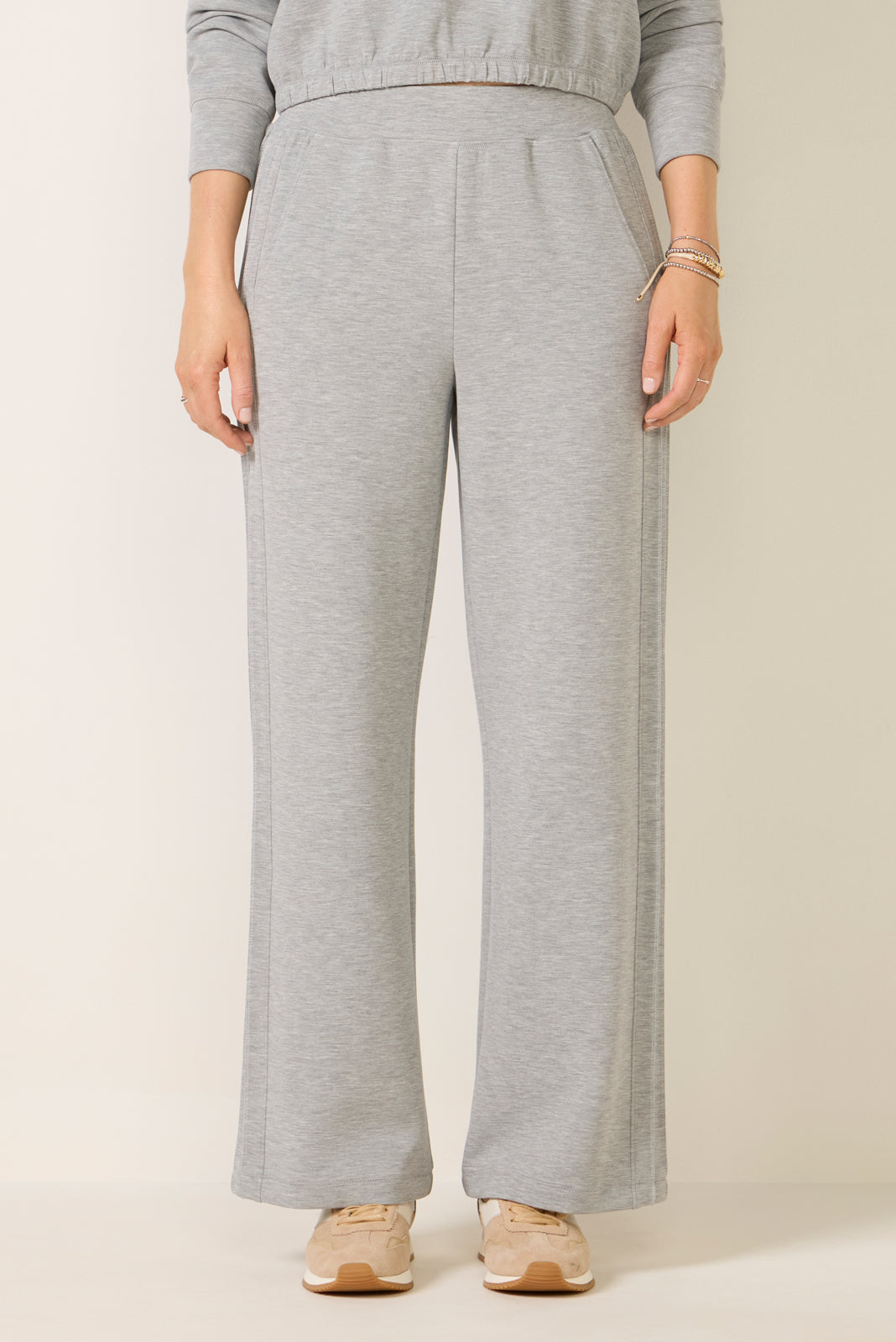 Women's Cambrie Wide Leg Pintuck Pants