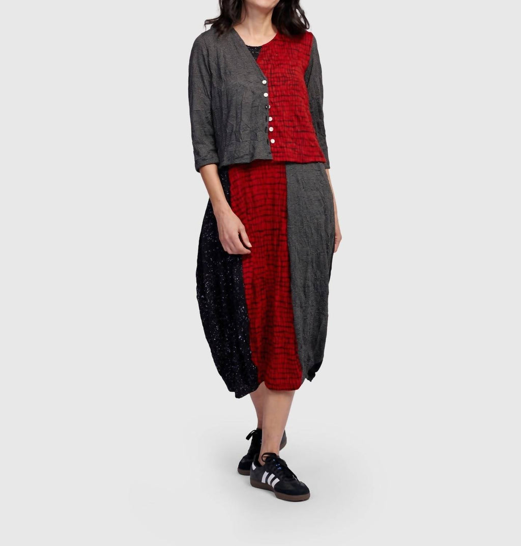 Capricorn Crop Cardigan In Red