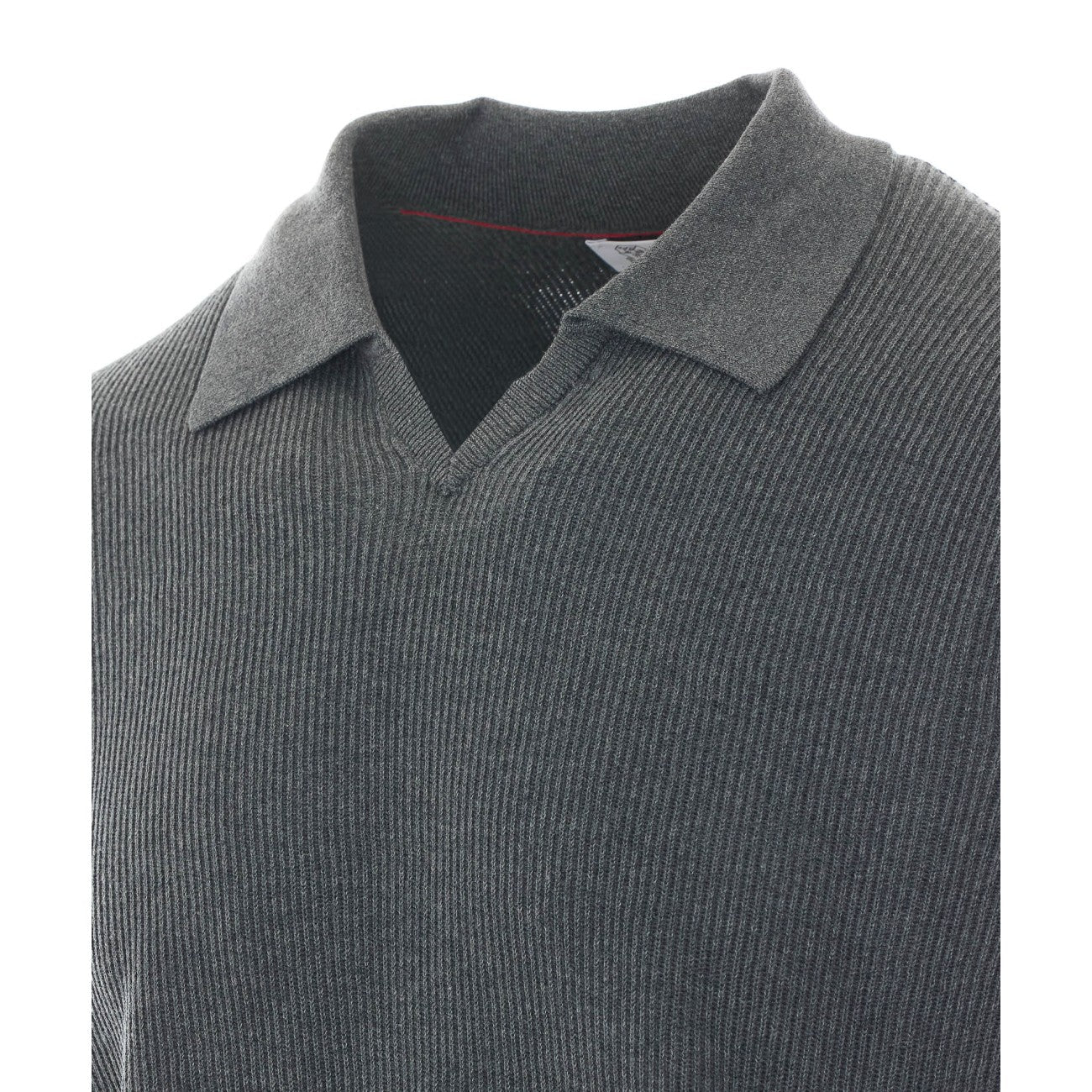 Brunello Cucinelli Men English Rib Stitch Polo