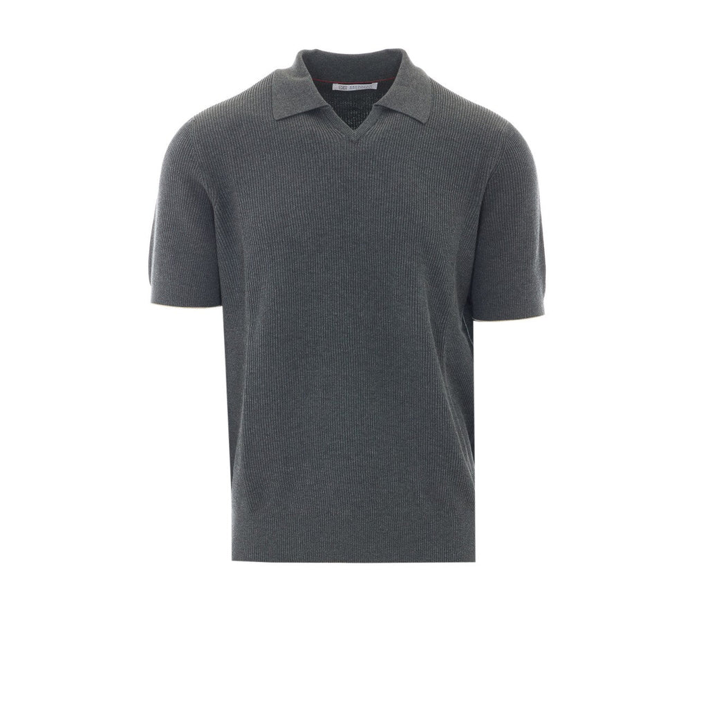 Brunello Cucinelli Men English Rib Stitch Polo