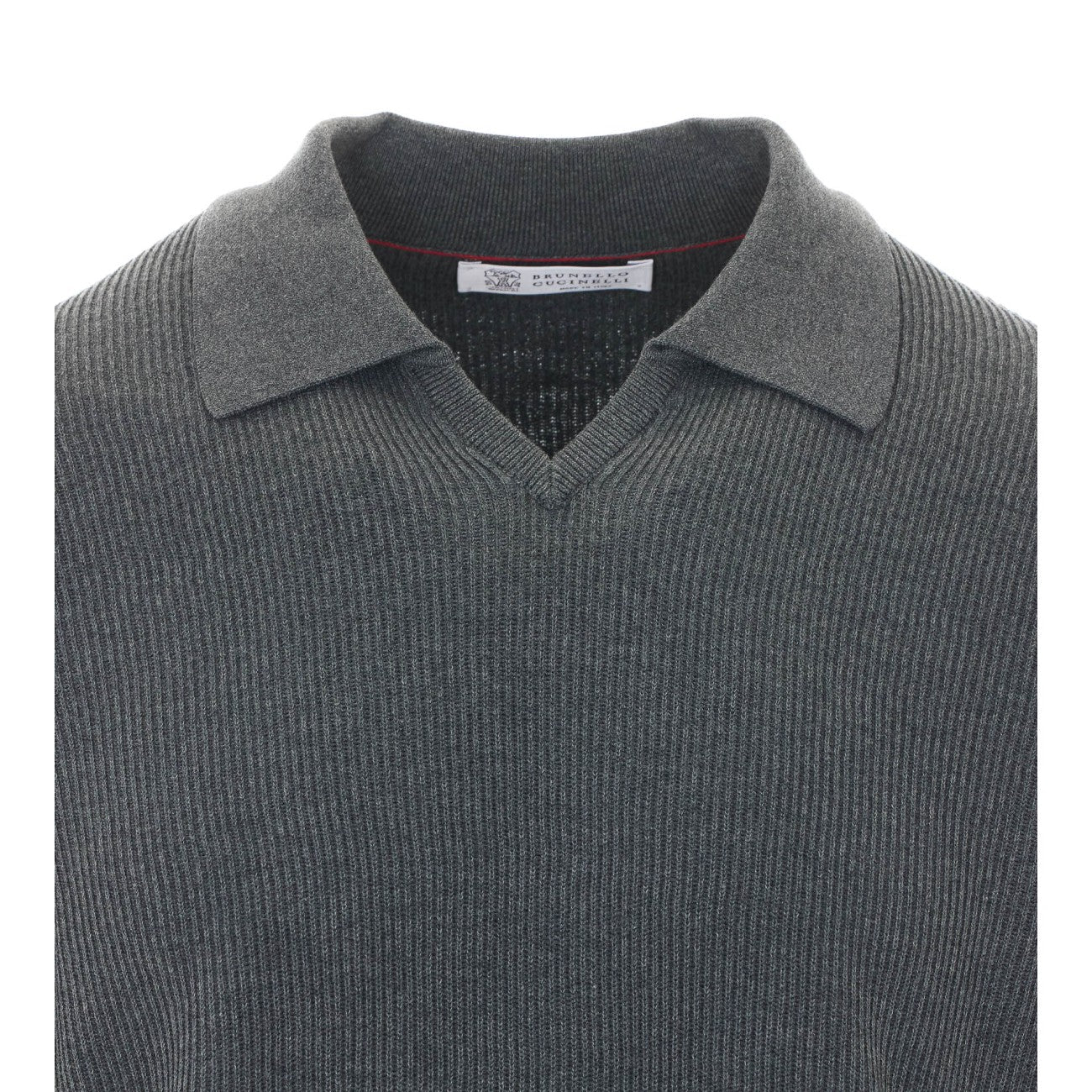 Brunello Cucinelli Men English Rib Stitch Polo