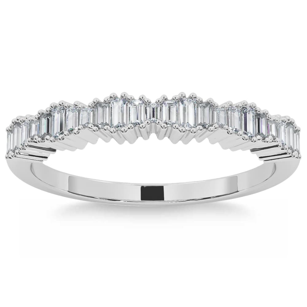 1/3Ct Baguette Cut Designed Anniversary Band 14k Gold Lab Grown