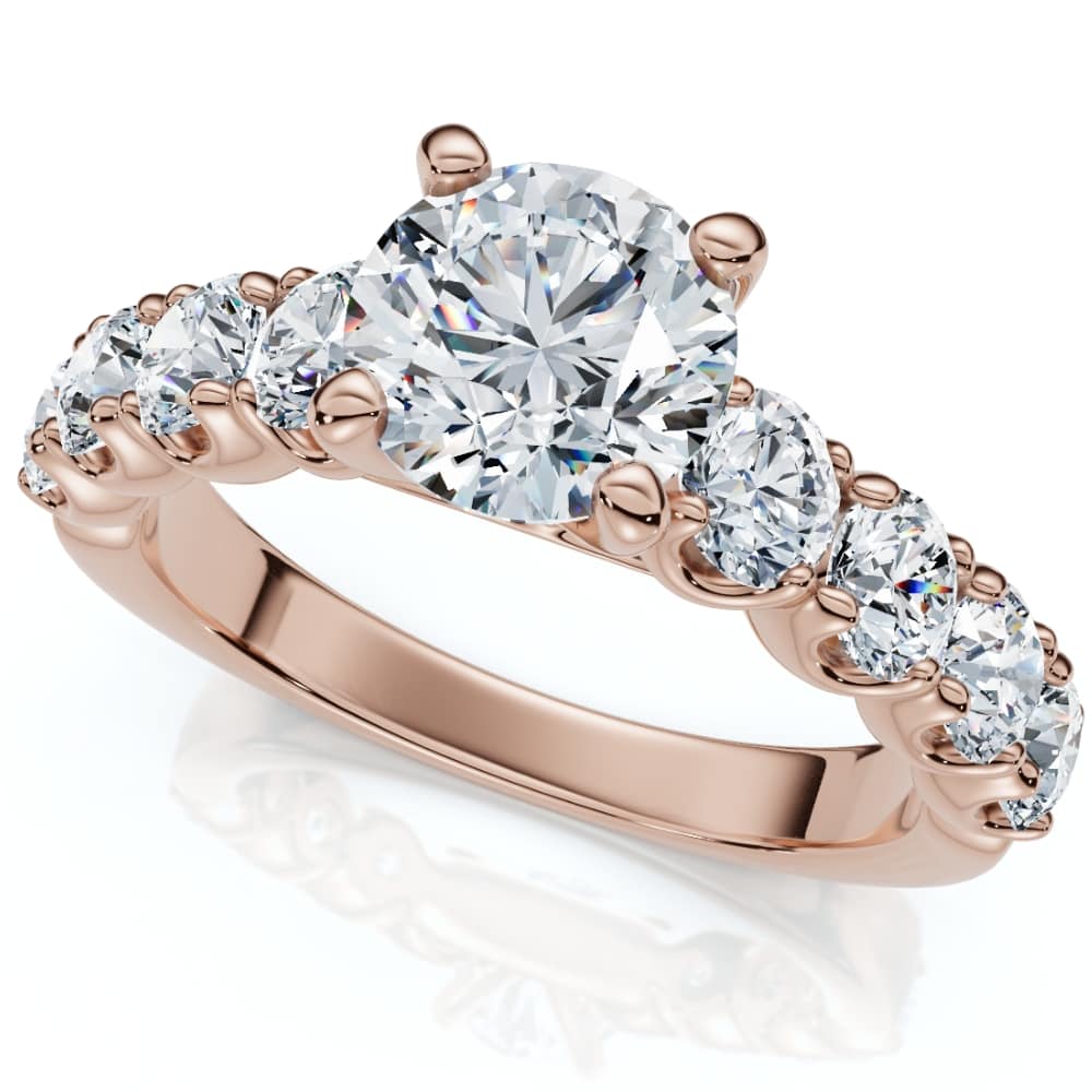 Certified 3Ct Diamond Engagement Ring 14k Gold Lab Grown