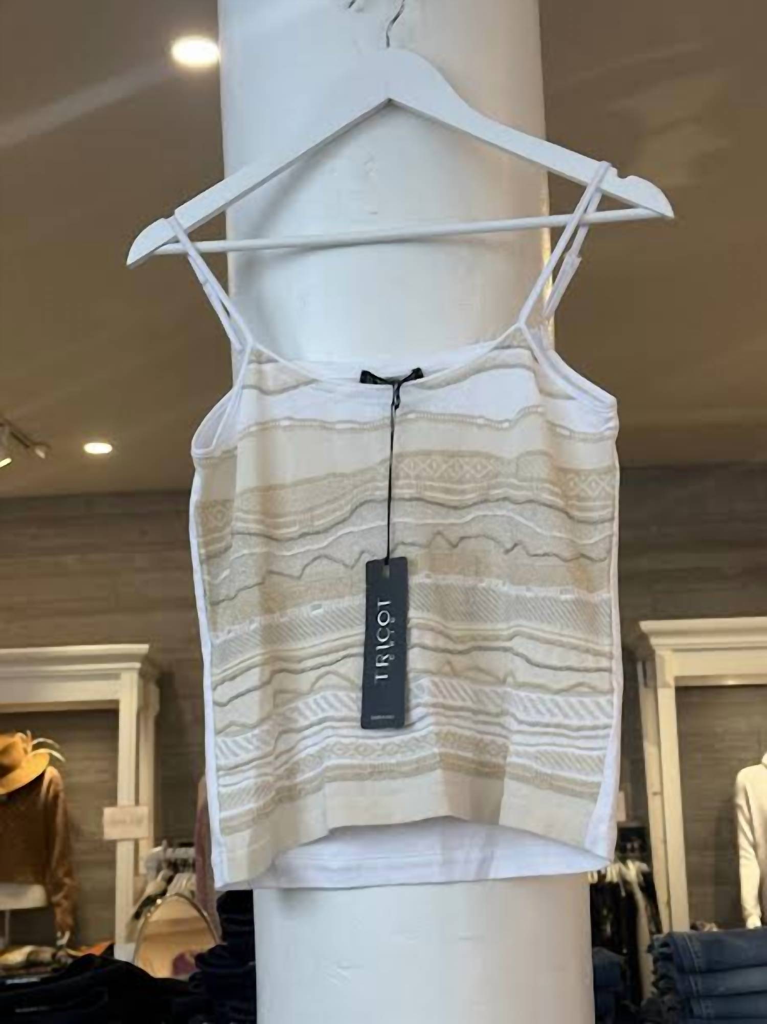 Women's Shimmer Top In Beige