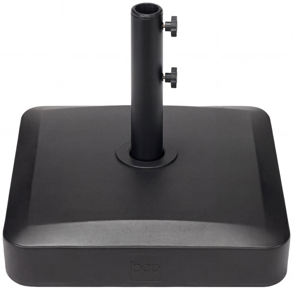 Best Choice Products Fillable Plastic Patio Umbrella Base Stand, Pole Holder w/ Adjustment Knob, Asscher Design - Black