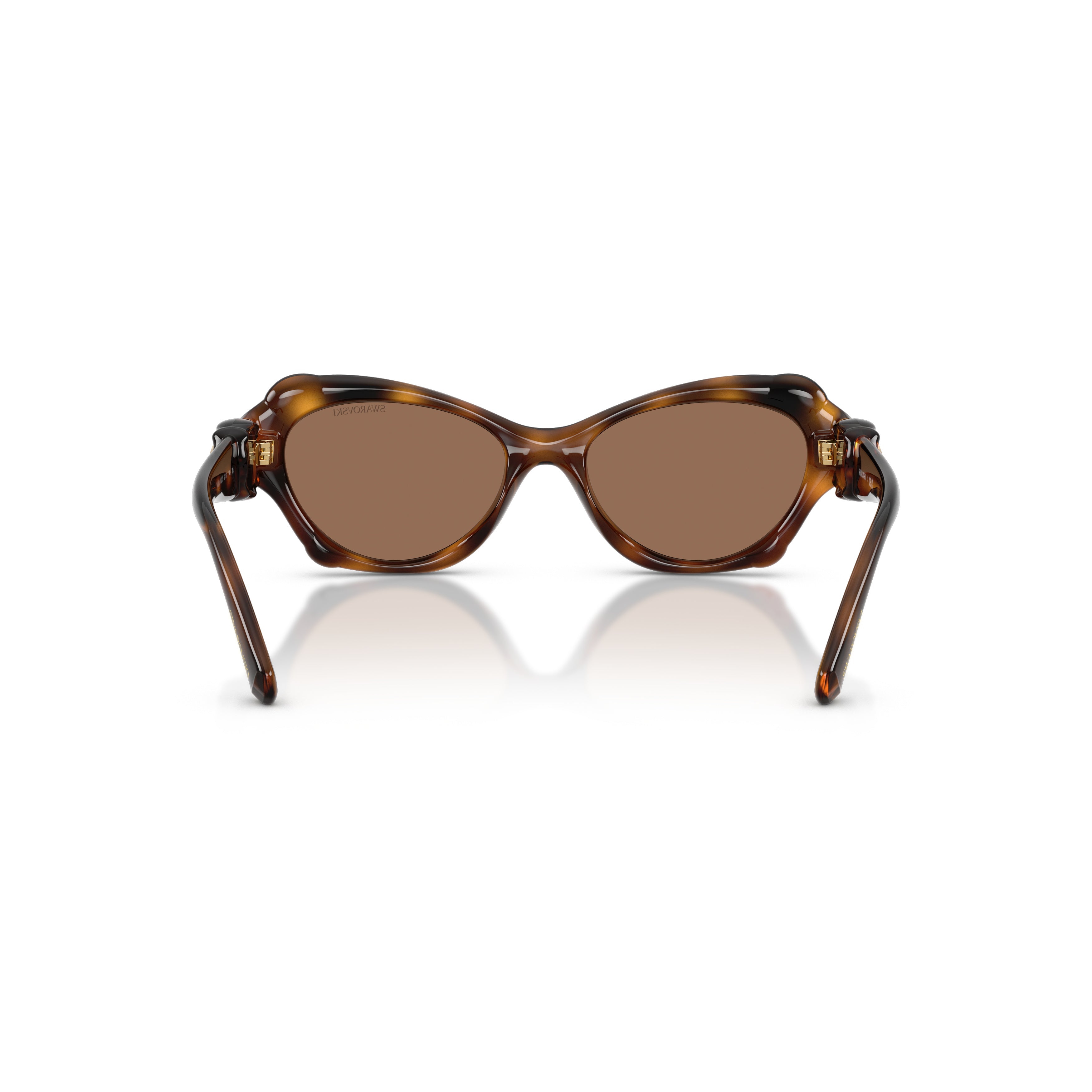 0Sk6050 Tortoiseshell Cat-Eye Sunglasses with Gold Emblem
