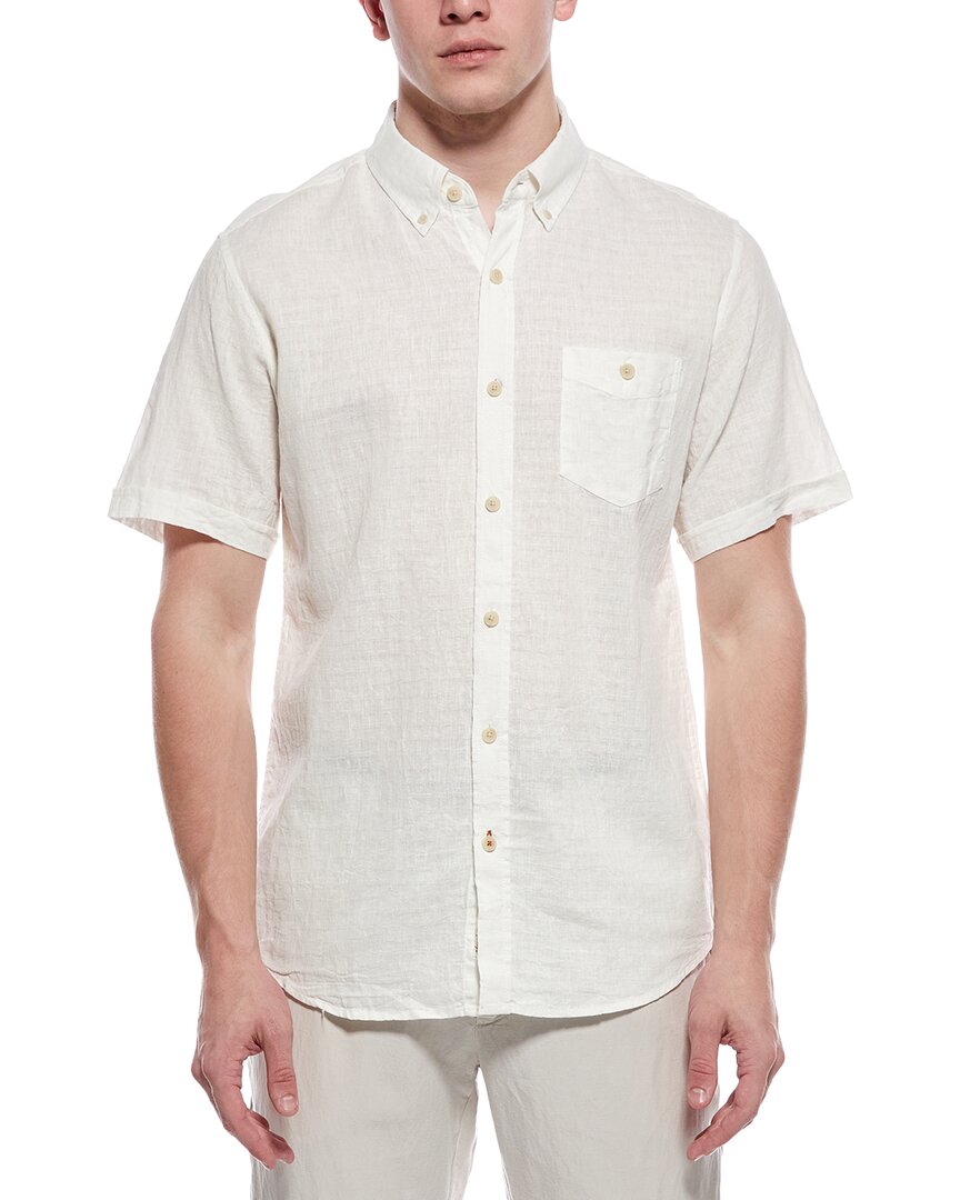 WEATHERPROOF VINTAGE Linen-Blend Dobby Solid Shirt