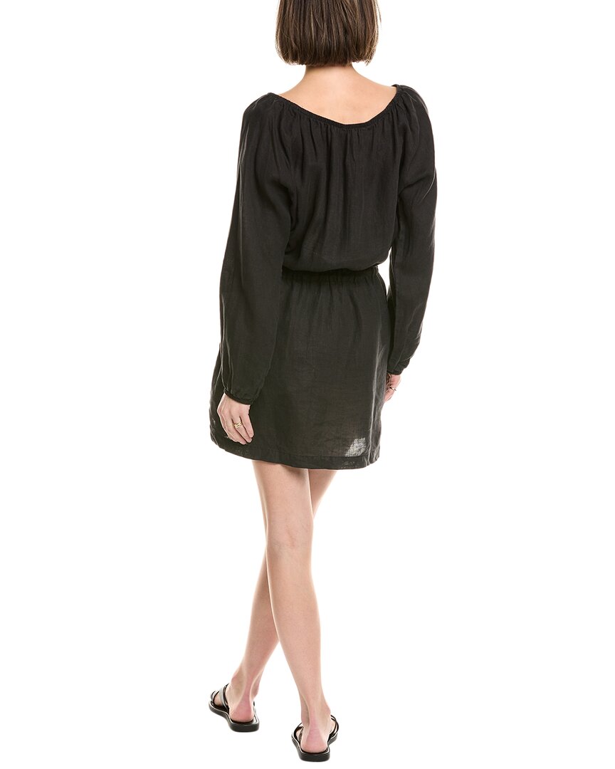 James Perse Gathered Linen Mini Dress