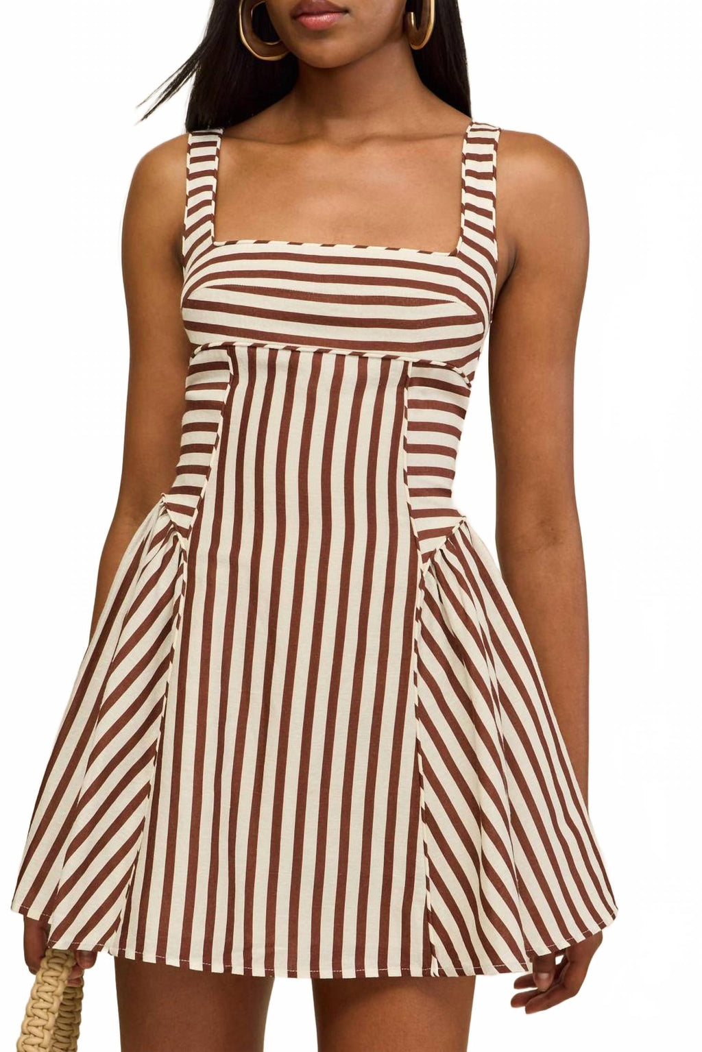Banks Mini Dress In Saddle Stripe