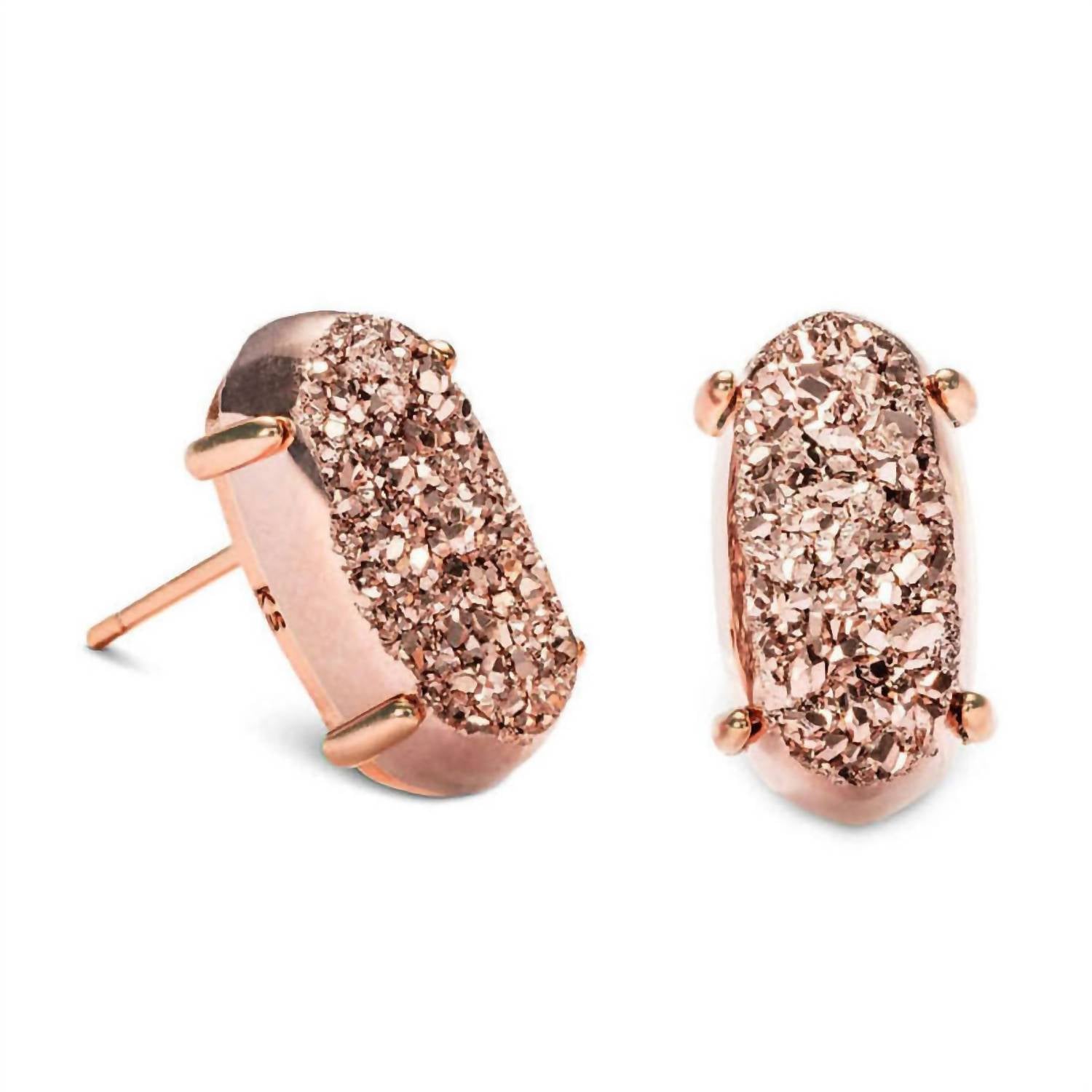 Women's Betty Drusy Stud Earring In Rose Gold