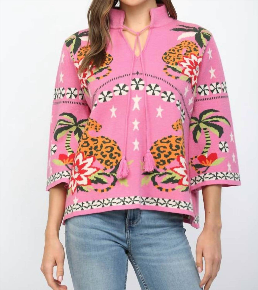 Wild & Free Sweater In Pink