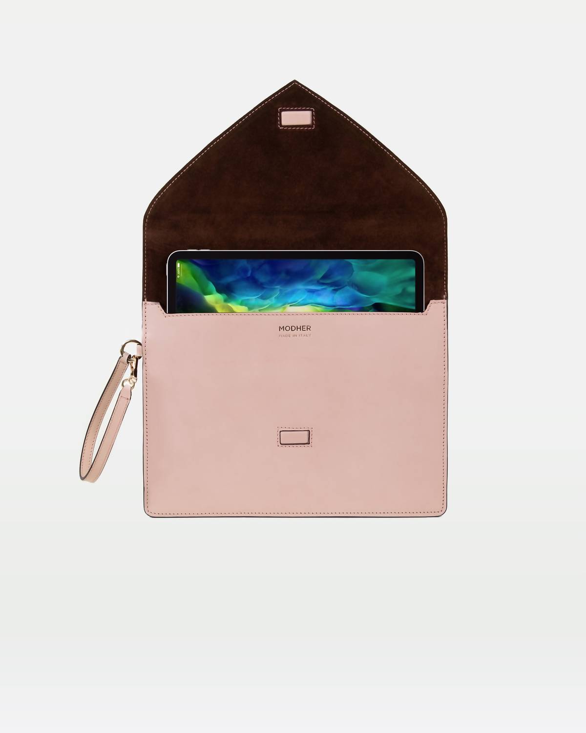 Women's Envelope Clutch Bag In Blush Pink