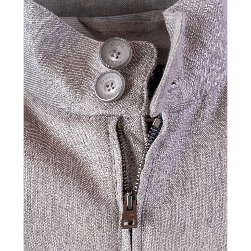 Herno Linen Bomber Jacket Men