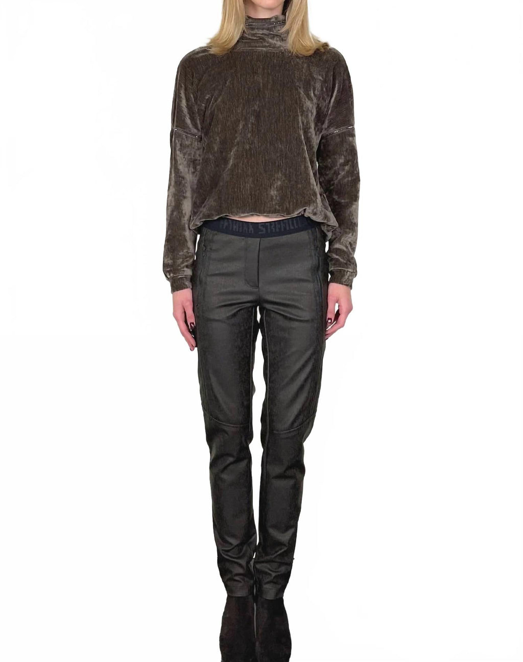 Elastic-Waist Jogger In Brown Bark