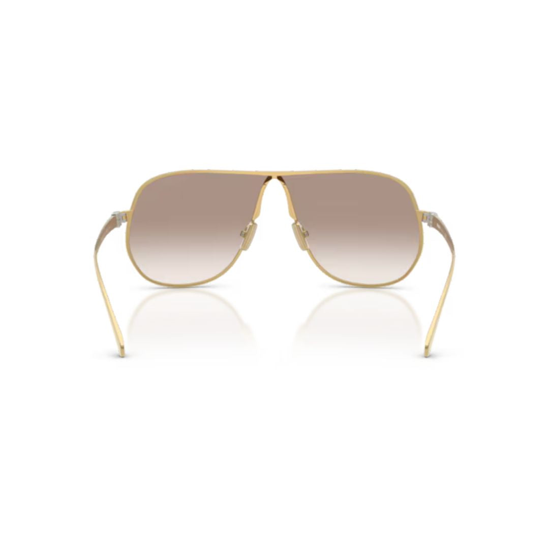 Aviator Sunglasses With Gold Metal Frame And Gradient Lenses