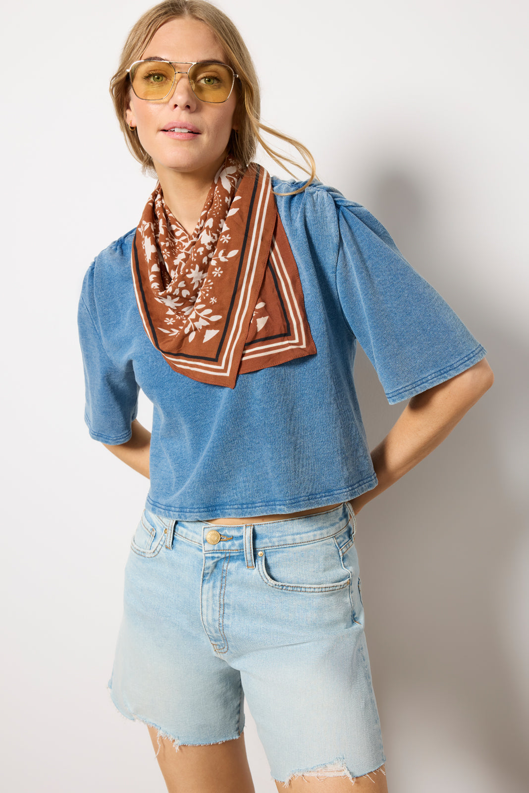 Women's Escape Knit Denim Sweatshirt