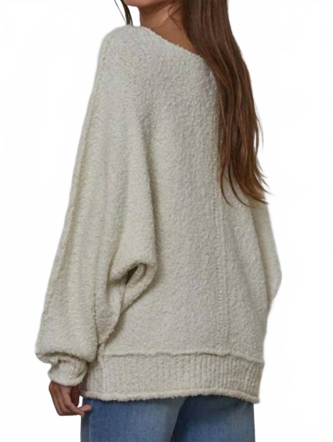 Knit Lighter Reyes Sweater In Cream