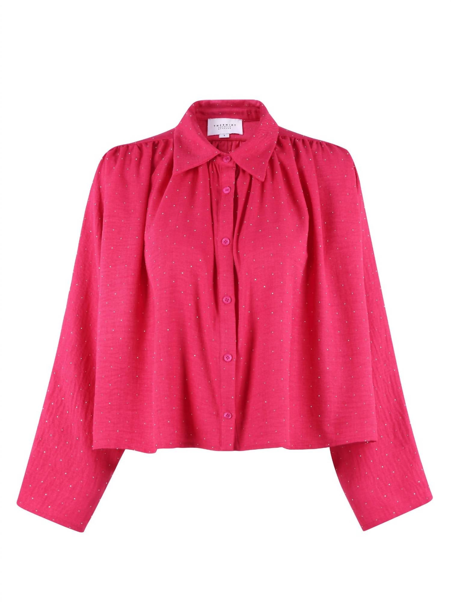 Long Sleeve Hayden Shirt In Hot Pink