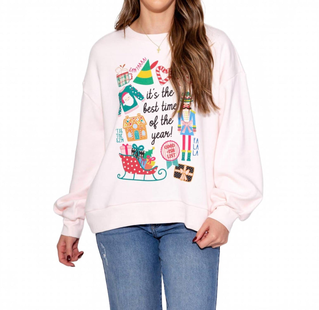 It's The Best Time Of The Year Sweatshirt In White