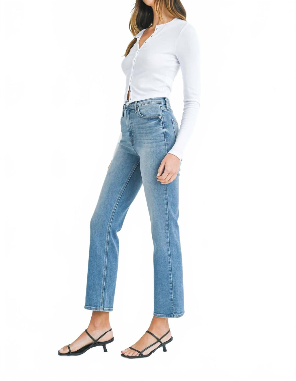 Classic Straight Jeans In Medium Denim
