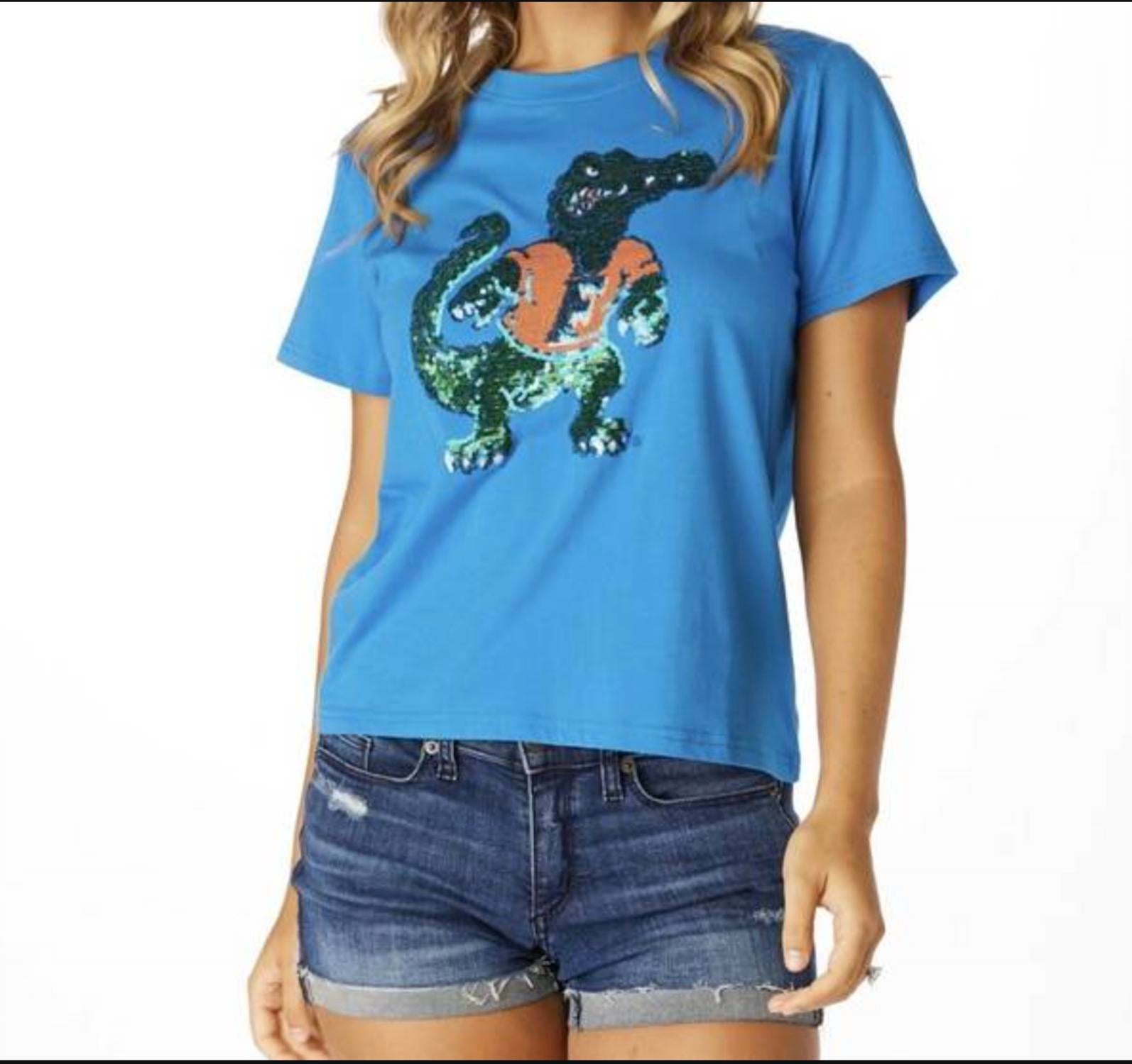 Women's The Florida Sequin Shirt In Blue