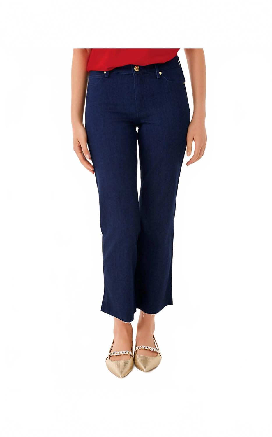 Lindessa High Rise Crop Jeans In Dark Wash