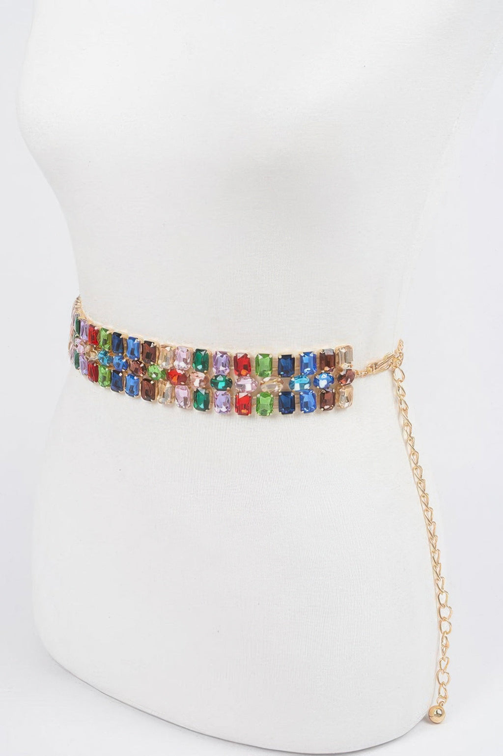 Multi Rhinestone Waist Belt