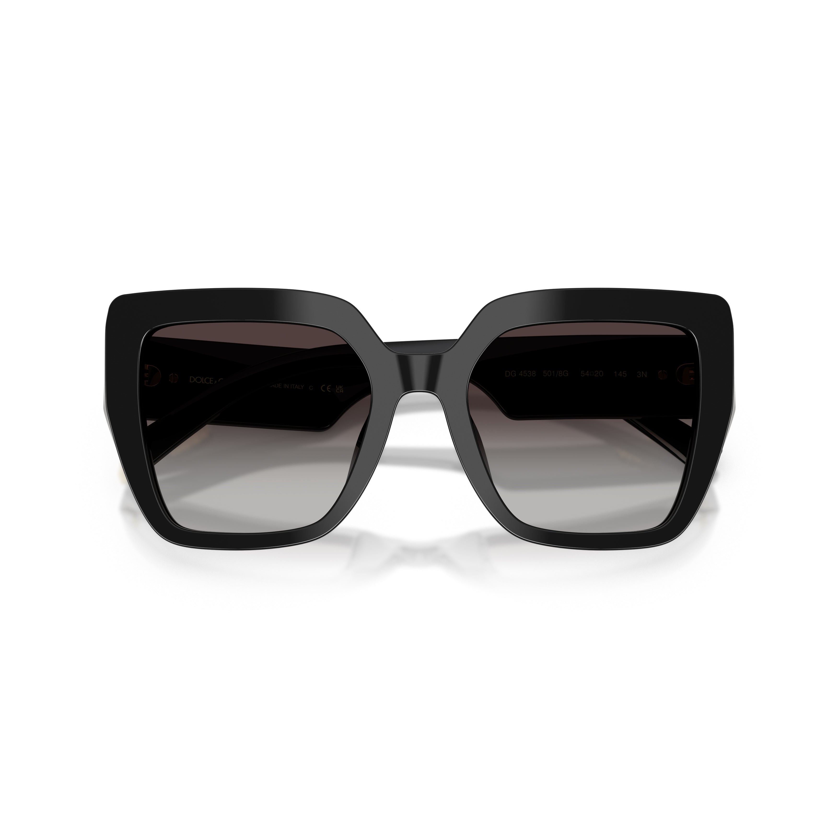 Oversized Square Frame Sunglasses With Heart Accents