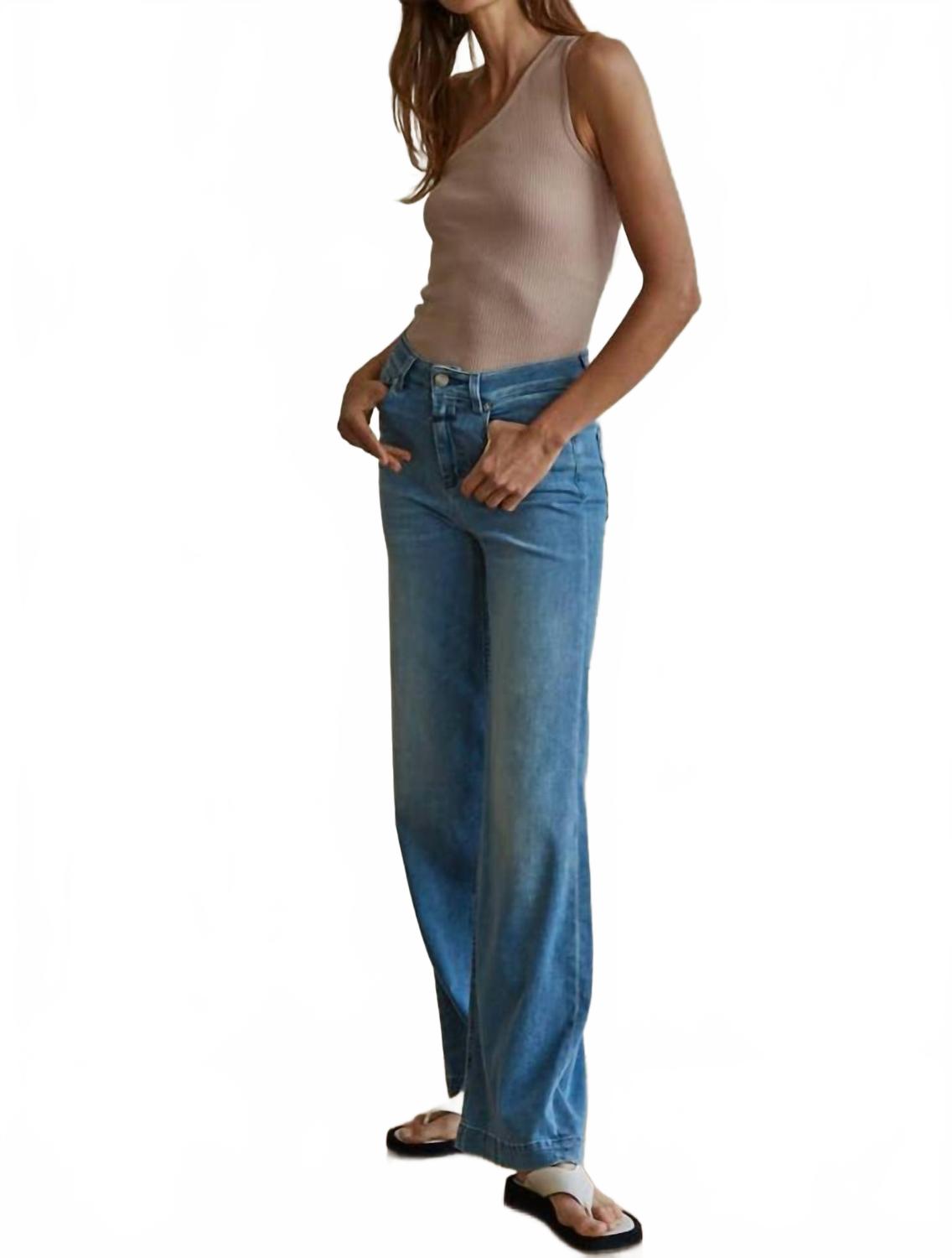 One Shoulder Fitted Ribbed Crop Top In Mocha