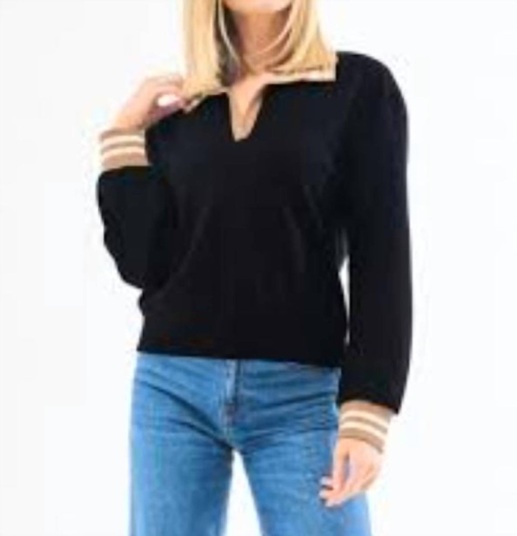 Gabby Knit Top In Black