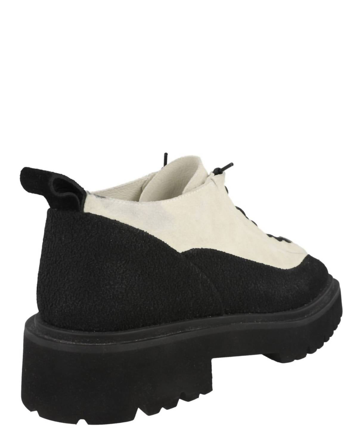 Men's Atlante Suede Two-Tone Ankle Boots In Black/white