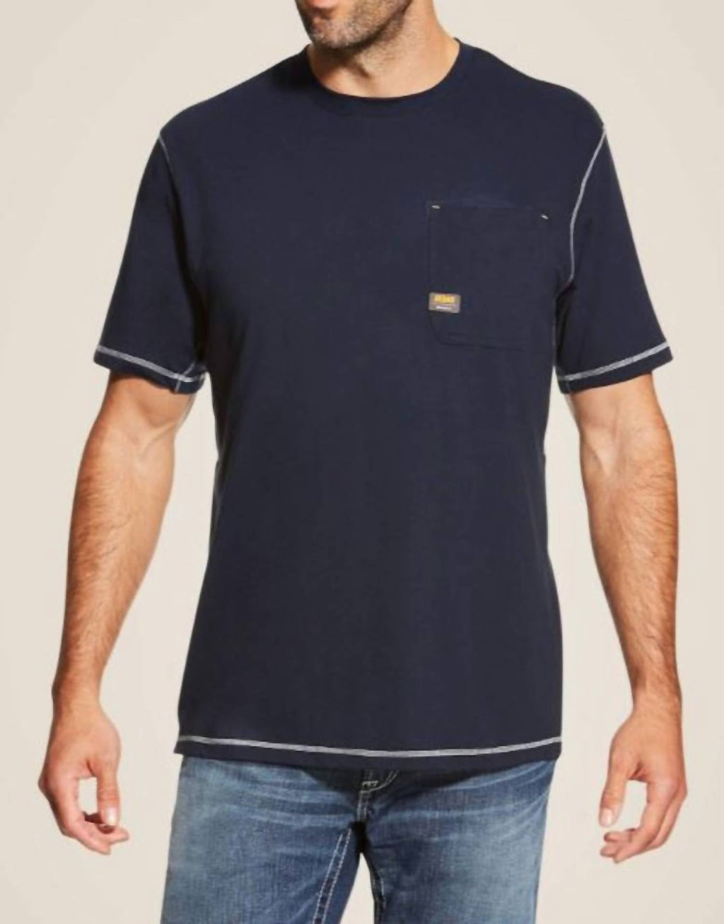 Men's Short Sleeves Crewneck T-Shirt In Navy