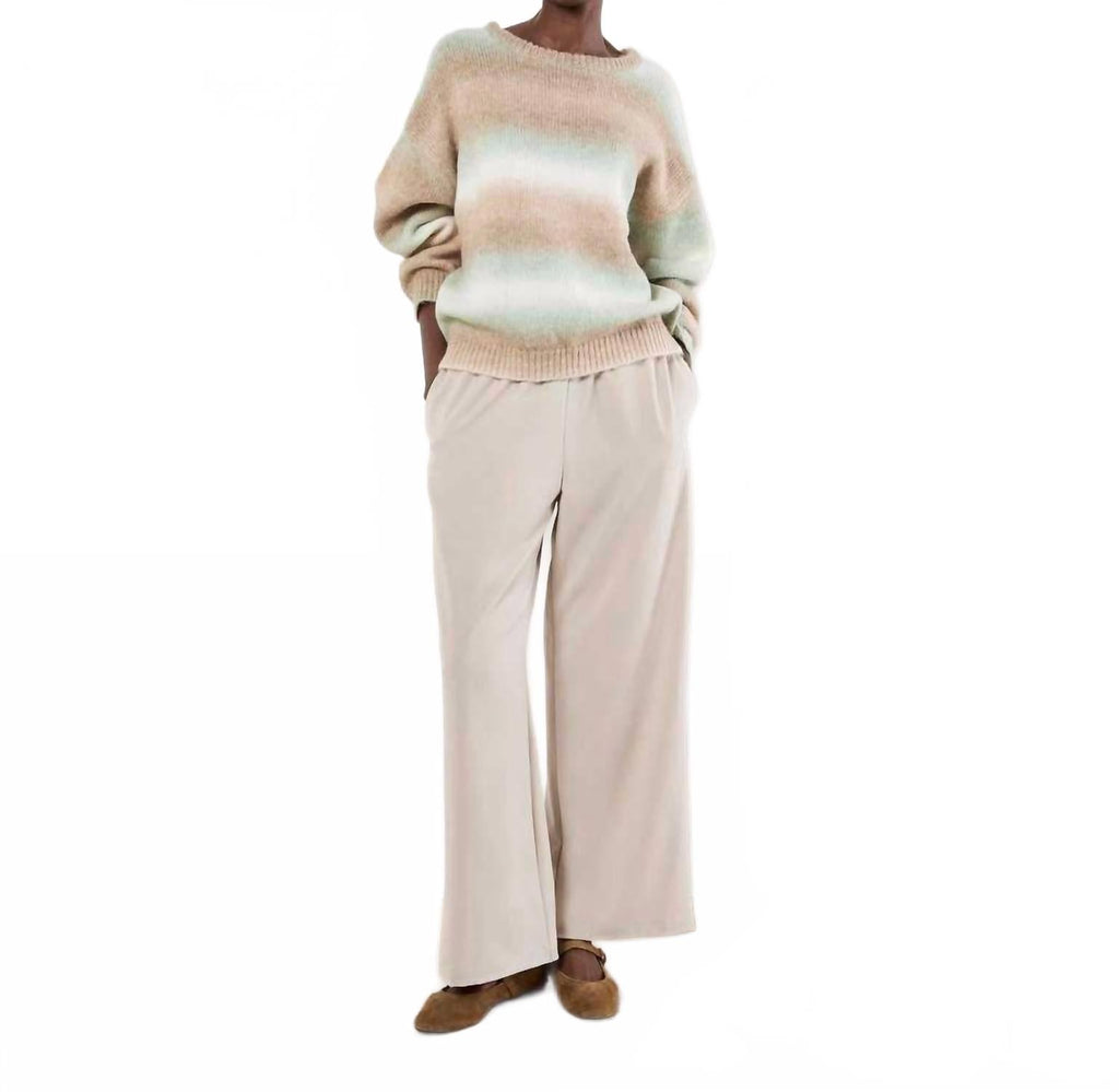 Space Dye Stripe Sweater In Green