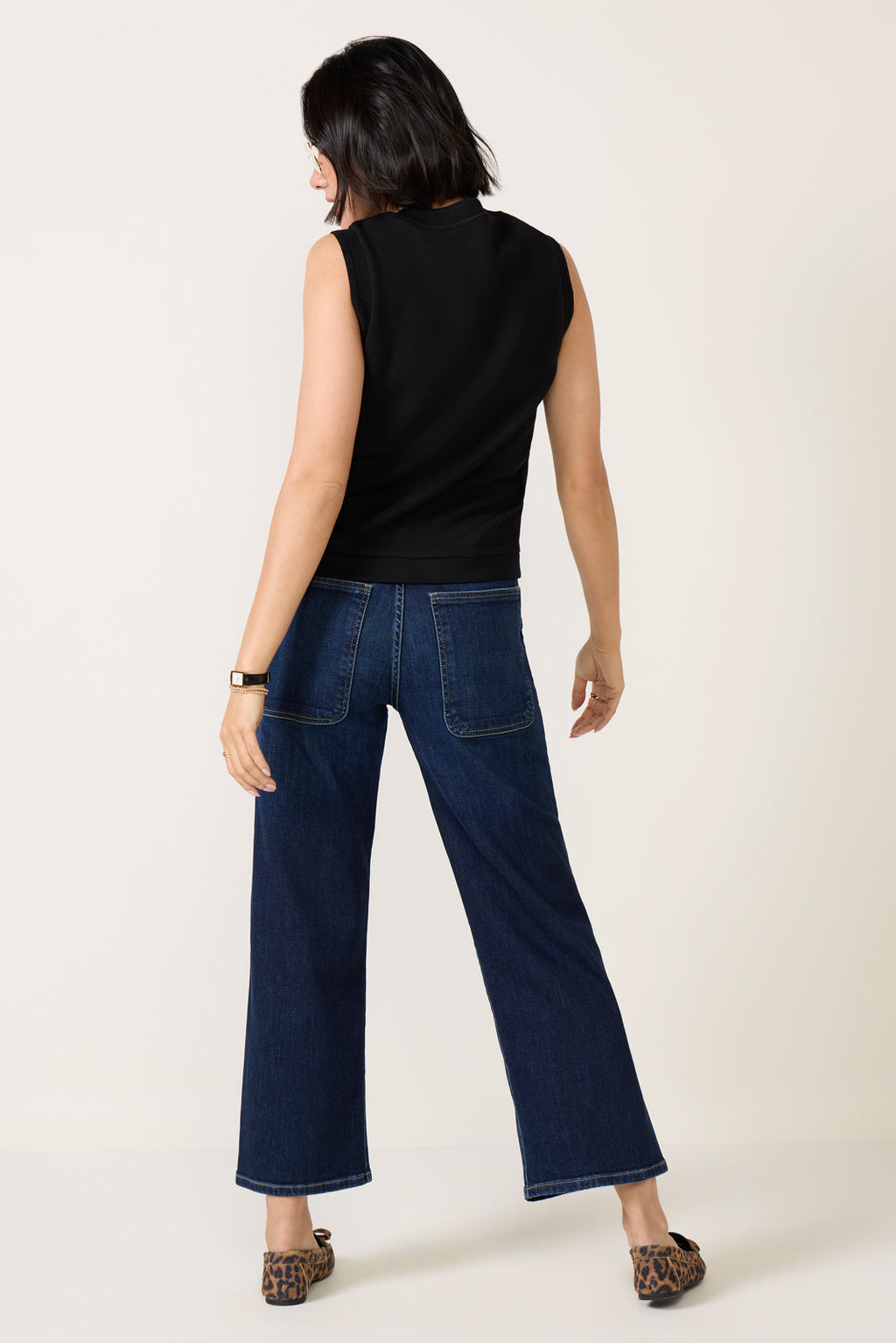 Women's Petite Avery Pork Chop Pocket Straight Jean