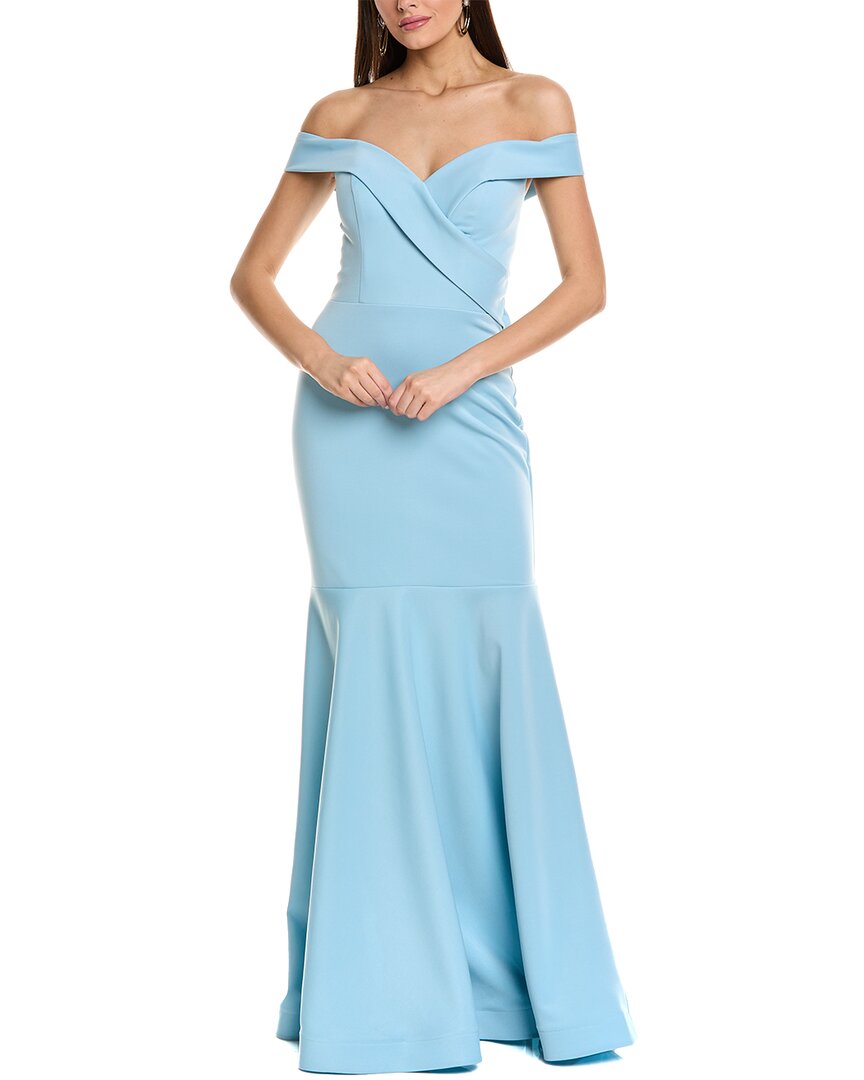 Rene Ruiz Off-The-Shoulder Mermaid Gown