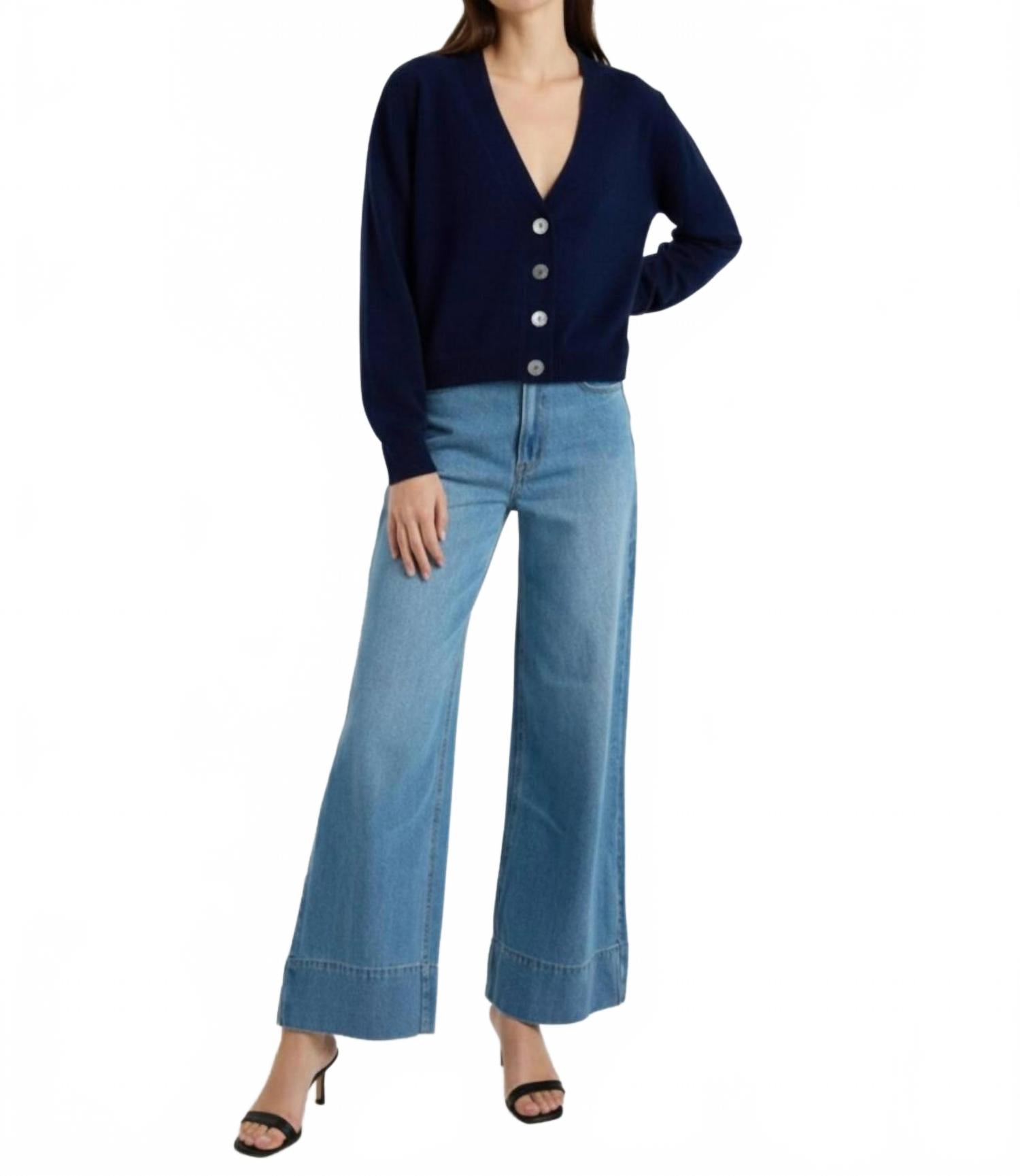 Alani Cashmere Cardigan In Navy