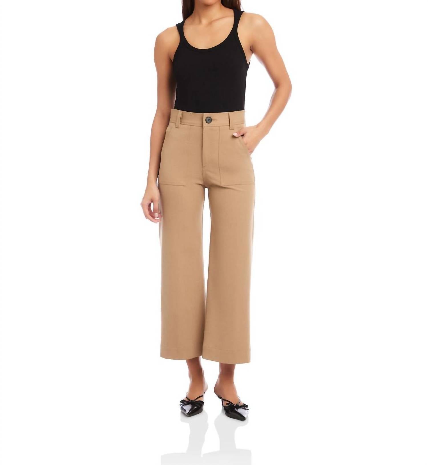 Rylee Crop Pant In Camel