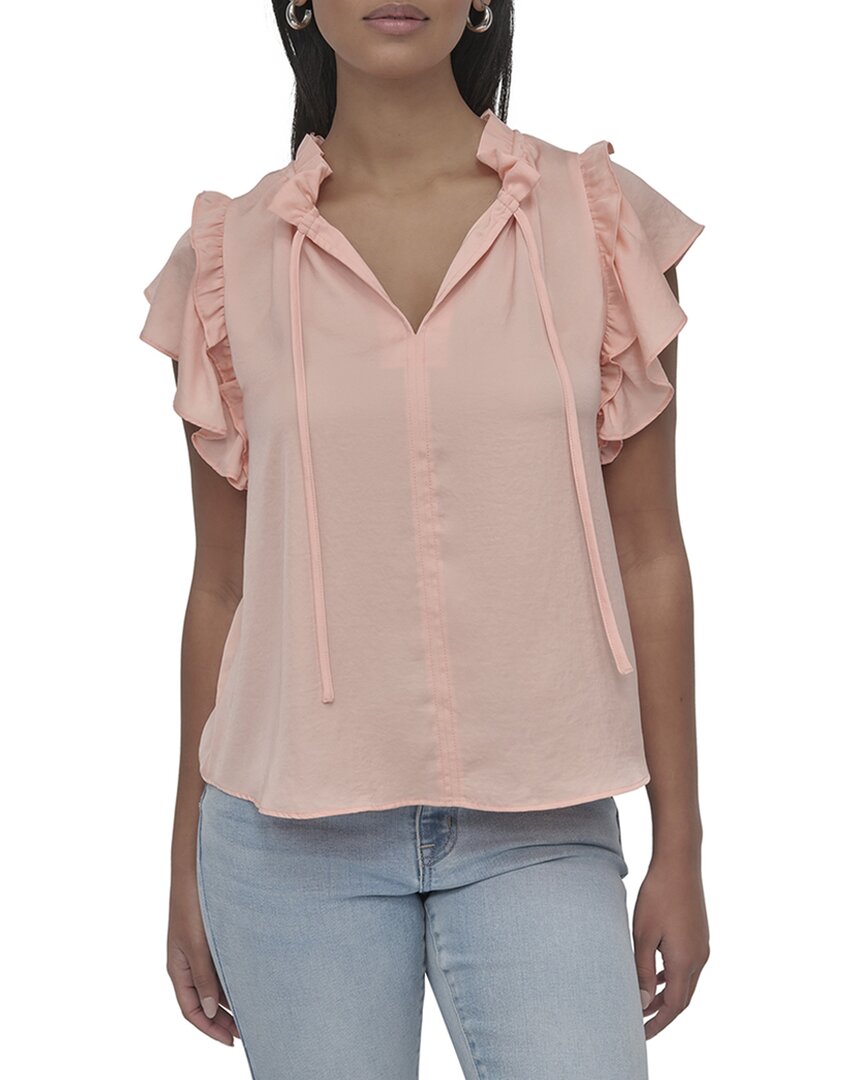 DKNY Ruffle Neck Top