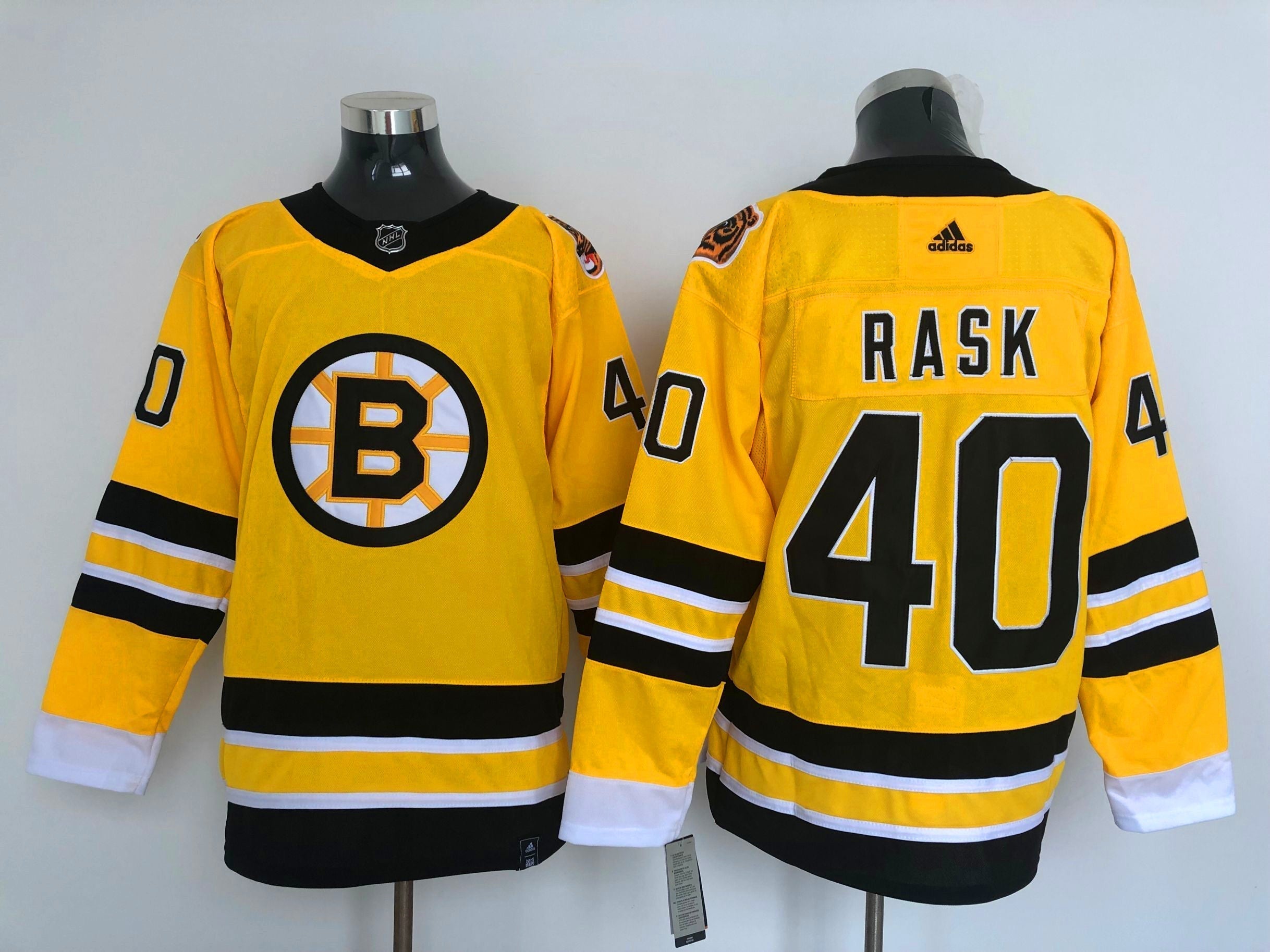 Men's Boston Bruins Tuukka Rask #40 Yellow Player jersey